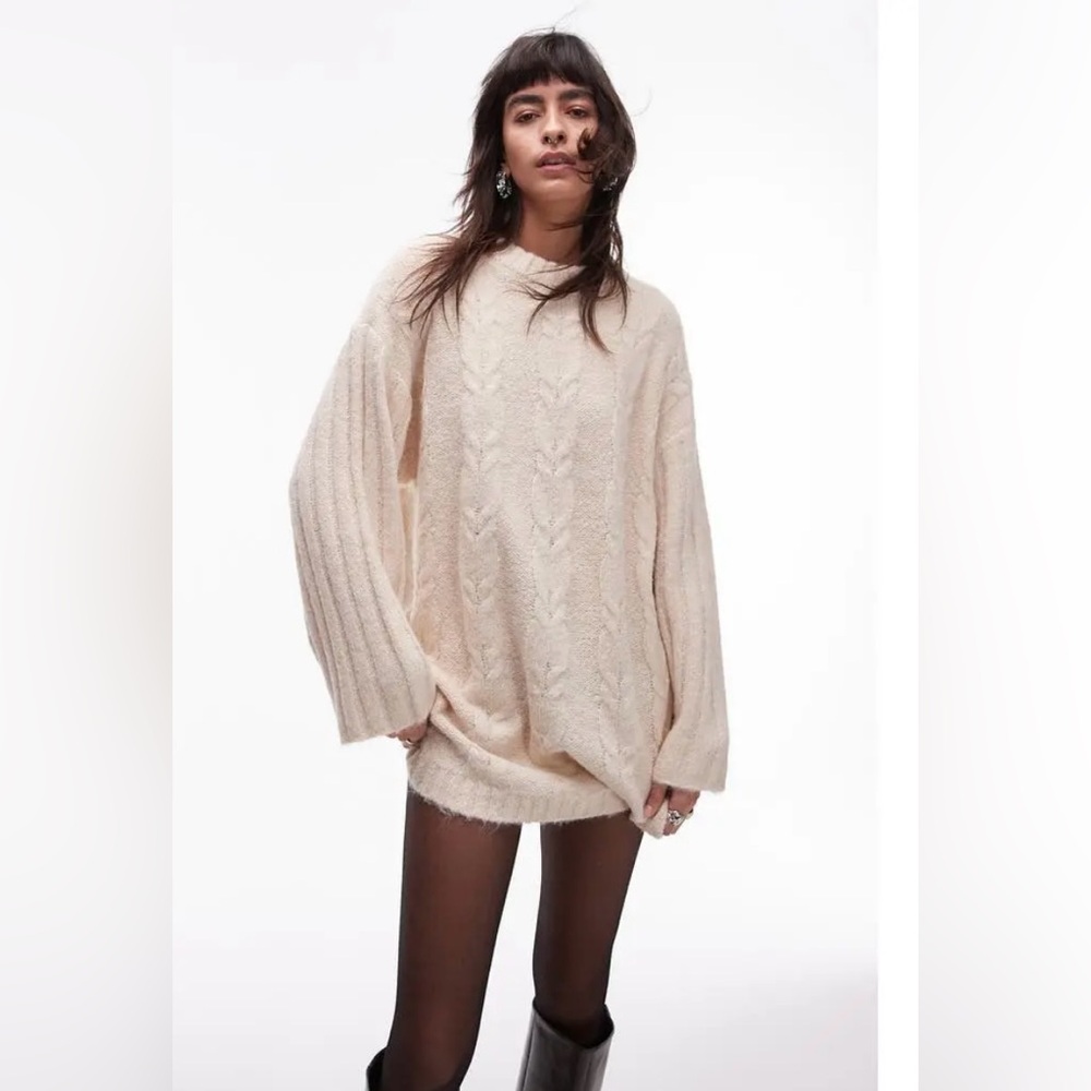 Topshop Cable Knit Sweater